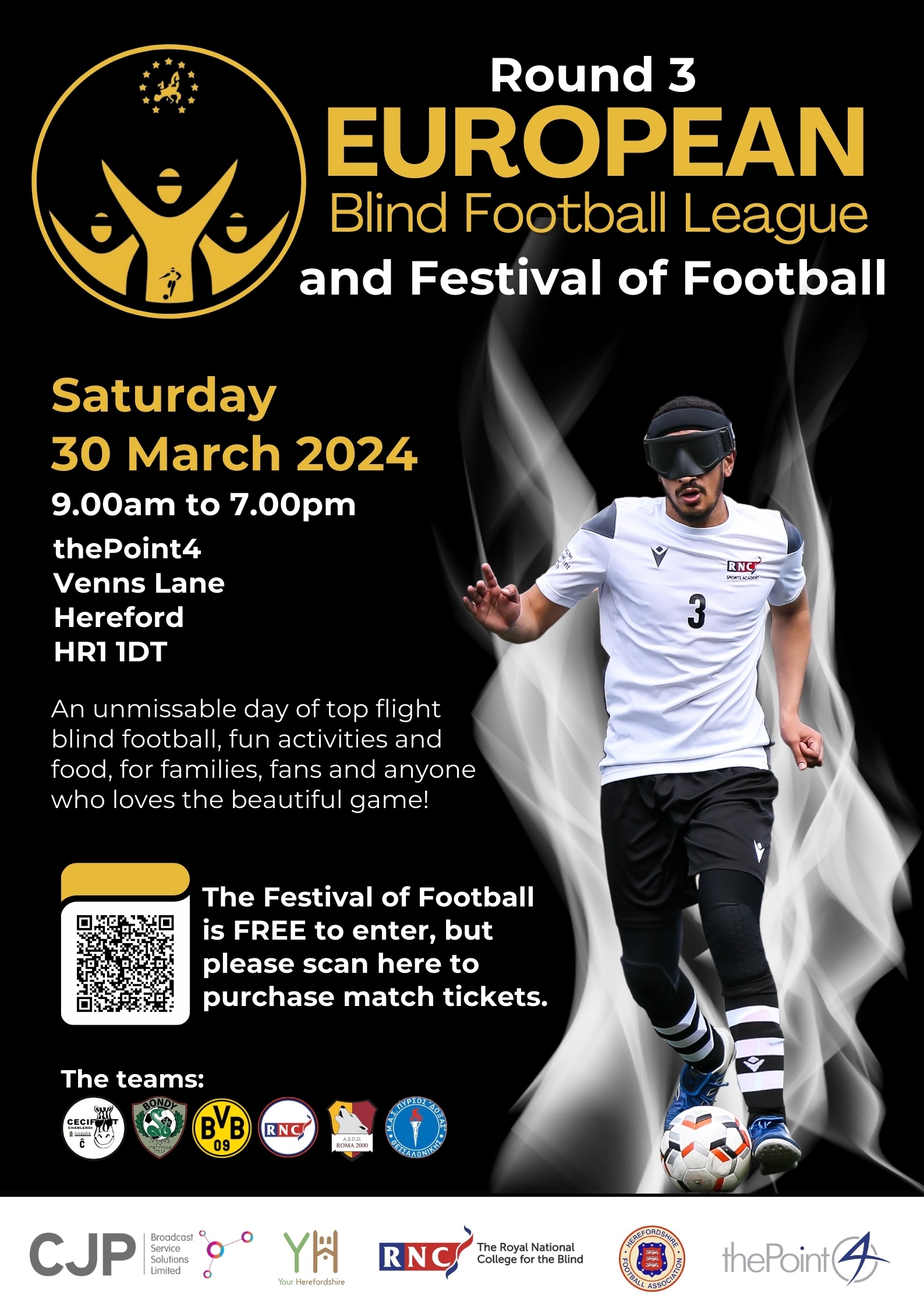 RNC Hereford set to host international blind football tournament alongside community festival